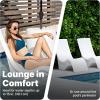 imageStep2 Vero Pool Chair FadeResistant Waterproof Patio Furniture for Sun Shelf Use in Pools up to 9Inches of Water Weighted White15Inch Depth