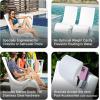 imageStep2 Vero Pool Chair FadeResistant Waterproof Patio Furniture for Sun Shelf Use in Pools up to 9Inches of Water Weighted White15Inch Depth