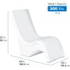 imageStep2 Vero Pool Chair FadeResistant Waterproof Patio Furniture for Sun Shelf Use in Pools up to 9Inches of Water Weighted White15Inch Depth