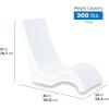 imageStep2 Vero Pool Chair FadeResistant Waterproof Patio Furniture for Sun Shelf Use in Pools up to 9Inches of Water Weighted White9Inch Depth
