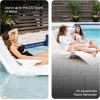 imageStep2 Vero Pool Lounger FadeResistant Waterproof Patio Furniture Pool Lounge Chair for Sun Shelf Use in Pools with Shelves Up to 9Inches Deep or Outside Pool Deck Weighted WhiteLoveseat Weighted