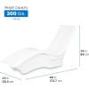 imageStep2 Vero Pool Lounger FadeResistant Waterproof Patio Furniture Pool Lounge Chair for Sun Shelf Use in Pools with Shelves Up to 9Inches Deep or Outside Pool Deck Weighted WhiteWeighted  Riser