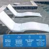 imageStep2 Vero Pool Lounger FadeResistant Waterproof Patio Furniture Pool Lounge Chair for Sun Shelf Use in Pools with Shelves Up to 9Inches Deep or Outside Pool Deck Weighted WhiteWeighted