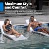 imageStep2 Vero Pool Lounger FadeResistant Waterproof Patio Furniture Pool Lounge Chair for Sun Shelf Use in Pools with Shelves Up to 9Inches Deep or Outside Pool Deck Weighted WhiteWeighted
