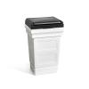 imageStep2 Atherton Large Garbage Container IndoorOutdoor Trash Can with Lid Weather Resistant Made of Durable Plastic WeatherResistant Classic WhiteClassic White