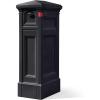 imageStep2 Atherton Reserve Storage Mailbox ampamp Post Extra Storage Weather Resistant Large Outdoor Mailboxes Made of Durable Plastic Easy to Install Flag Included Classic WhiteOnyx Black