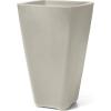 imageStep2 Bridgeview Tall Square Planter Large Planters for Outdoor Plants Gardening and Flower Pot for Patio or Porch Efficient Drainage Durable Plastic Dark Cedar 2PackConcrete
