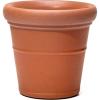 imageStep2 Claremont Tall Round Planter Large Planters for Outdoor Plants Gardening and Flower Pot for Patio or Porch Efficient Drainage Durable Plastic Terracotta 2PackTerracotta