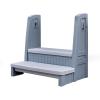 imageStep2 Hot Tub Storage Steps with Handrails 2Step Stool Waterproof Stairs for OutdoorIndoor Pool or Jacuzzi Made of Durable Plastic GrayGray