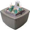 imageStep2 Just Chillin Patio Table ampamp Ice Bin Outdoor Waterproof Patio Furniture Doubles as Cooler Level Tabletop Made of Durable Plastic Gray