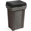 imageStep2 Lakewood Garbage Container  Dark Cedar  IndoorOutdoor Refuse Container  Large Capacity Garbage Receptacle  Decorative Trash Can with Lid  Ideal for Patio Kitchen Pool Storage and More