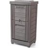 imageStep2 Lakewood Package Delivery Box Weather Resistant Large Outdoor Parcel Storage Made of Durable Plastic Easy Install Lock ampamp Key Access Dark Cedar