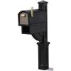 imageStep2 Mailmaster Hudson Mailbox ampamp Post Weather Resistant Large Outdoor Mailboxes Made of Durable Plastic Easy to Install Flag Included BlackBlack
