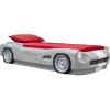 imageStep2 Roadster ToddlertoTwin Bed Transition Race Car Bed for Boys ampamp Girls Adjustable Made of Durable Plastic For Toddlers 3 Years Old Gray