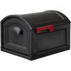 imageStep2 TowntoTown XL PostMount Mailbox Weather Resistant Large Outdoor Mailboxes Made of Durable Plastic Easy to Install USPS T4 Sized Mailbox Flag Included Onyx BlackOnyx Black