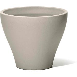 imageStep2 Fernway Round Planter Large Planters for Outdoor Plants Gardening and Flower Pot for Patio or Porch Efficient Drainage Durable Plastic Onyx Black 2PackConcrete