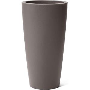 imageStep2 Tremont Tall Round Tapered Planter Large Planters for Outdoor Plants Gardening and Flower Pot for Patio or Porch Efficient Drainage Durable Plastic Dark Cedar 1PackDark Cedar