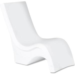 imageStep2 Vero Pool Chair FadeResistant Waterproof Patio Furniture for Sun Shelf Use in Pools up to 9Inches of Water Weighted White15Inch Depth