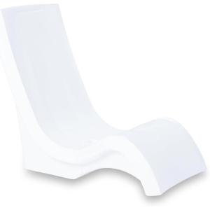 imageStep2 Vero Pool Chair FadeResistant Waterproof Patio Furniture for Sun Shelf Use in Pools up to 9Inches of Water Weighted White9Inch Depth
