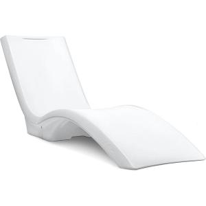 imageStep2 Vero Pool Lounger FadeResistant Waterproof Patio Furniture Pool Lounge Chair for Sun Shelf Use in Pools with Shelves Up to 9Inches Deep or Outside Pool Deck Weighted WhiteNonweighted