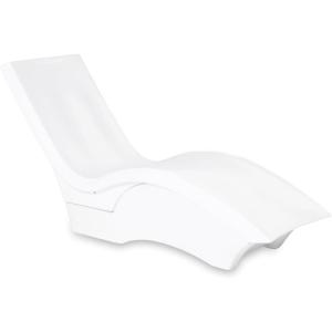 imageStep2 Vero Pool Lounger FadeResistant Waterproof Patio Furniture Pool Lounge Chair for Sun Shelf Use in Pools with Shelves Up to 9Inches Deep or Outside Pool Deck Weighted WhiteWeighted  Riser