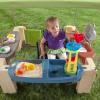 imageStep2 All Around Playtime Patio with Canopy Playset  Shaded Outdoor Playhouse for Kids with Realistic Interactive Features Room for Multiple Toddlers to Play  Dimensions 60quot H x 475quot W x 475quot DGreen