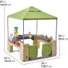 imageStep2 All Around Playtime Patio with Canopy Playset  Shaded Outdoor Playhouse for Kids with Realistic Interactive Features Room for Multiple Toddlers to Play  Dimensions 60quot H x 475quot W x 475quot DGreen