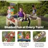 imageStep2 All Around Playtime Patio with Canopy Playset  Shaded Outdoor Playhouse for Kids with Realistic Interactive Features Room for Multiple Toddlers to Play  Dimensions 60quot H x 475quot W x 475quot DGreen
