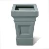 imageStep2 Atherton Square Planter Large Planters for Outdoor Plants Gardening and Flower Pot for Patio or Porch Efficient Drainage Durable Plastic White 2PackSage Gray