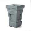 imageStep2 Atherton Square Planter Large Planters for Outdoor Plants Gardening and Flower Pot for Patio or Porch Efficient Drainage Durable Plastic White 2PackSage Gray