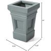imageStep2 Atherton Square Planter Large Planters for Outdoor Plants Gardening and Flower Pot for Patio or Porch Efficient Drainage Durable Plastic White 2PackSage Gray