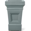 imageStep2 Atherton Square Planter Large Planters for Outdoor Plants Gardening and Flower Pot for Patio or Porch Efficient Drainage Durable Plastic White 2PackSage Gray
