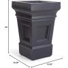 imageStep2 Atherton Square Planter Large Planters for Outdoor Plants Gardening and Flower Pot for Patio or Porch Efficient Drainage Durable Plastic White 2PackOnyx Black