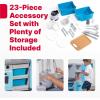 imageStep2 Cooking Time Kids Kitchen Playset IndoorOutdoor Kitchenette Interactive Play with Lights and Sounds Made of Durable Plastic Includes 23 Piece Toy Accessories for Toddlers 2 Years Old