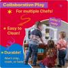 imageStep2 Fun with Friends Kids Kitchen Playset IndoorOutdoor Kitchenette Interactive Play with Lights and Sounds Durable Plastic Includes 25 Piece Toy Accessories Toddlers 2 Years Old PinkGray
