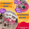 imageStep2 Fun with Friends Kids Kitchen Playset IndoorOutdoor Kitchenette Interactive Play with Lights and Sounds Durable Plastic Includes 25 Piece Toy Accessories Toddlers 2 Years Old PinkGray