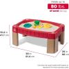 imageStep2 Naturally Playful Sand Table Kids Sand Activity Sensory Table 5 Piece Accessory Kit Toddler Summer Outdoor Toys 2 Years OldBrownMaroon
