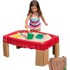 imageStep2 Naturally Playful Sand Table Kids Sand Activity Sensory Table 5 Piece Accessory Kit Toddler Summer Outdoor Toys 2 Years OldBrownMaroon