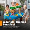 imageStep2 Rain Showers and Unicorns Water Table Kids Water and Sand Activity Sensory Playset Summer Outdoor Toys 13 Piece Water Toy Accessories for Toddlers 15 Years Old Blue ampamp PurpleTropical Rainforest