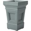 imageStep2 Atherton Square Planter Large Planters for Outdoor Plants Gardening and Flower Pot for Patio or Porch Efficient Drainage Durable Plastic Classic WhiteSage Gray