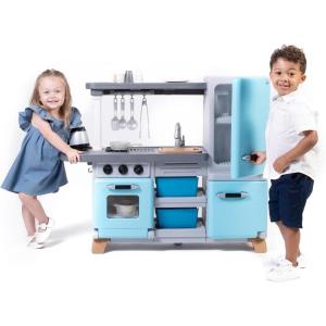 imageStep2 Cooking Time Kids Kitchen Playset IndoorOutdoor Kitchenette Interactive Play with Lights and Sounds Made of Durable Plastic Includes 23 Piece Toy Accessories for Toddlers 2 Years Old