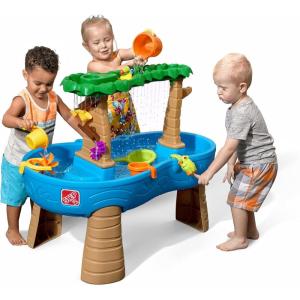 imageStep2 Rain Showers and Unicorns Water Table Kids Water and Sand Activity Sensory Playset Summer Outdoor Toys 13 Piece Water Toy Accessories for Toddlers 15 Years Old Blue ampamp PurpleTropical Rainforest