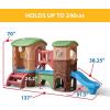 imageStep2 Clubhouse Climber Kids Outdoor Playset Backyard Playground Set 2 Slides Climbing Wall Elevated Playhouse Outside Jungle Gym For Toddlers 26 Years Old