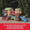 imageStep2 Clubhouse Climber Kids Outdoor Playset Backyard Playground Set 2 Slides Climbing Wall Elevated Playhouse Outside Jungle Gym For Toddlers 26 Years Old