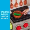 imageStep2 Elegant Edge Kids Kitchen Playset IndoorOutdoor Kitchenette Interactive Play with Lights and Sounds Made of Durable Plastic Includes 78 Piece Toy Accessories For Toddlers 3 Years OldKitchen Set