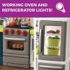 imageStep2 Elegant Edge Kids Kitchen Playset IndoorOutdoor Kitchenette Interactive Play with Lights and Sounds Made of Durable Plastic Includes 78 Piece Toy Accessories For Toddlers 3 Years OldKitchen Set