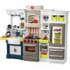 imageStep2 Elegant Edge Kids Kitchen Playset IndoorOutdoor Kitchenette Interactive Play with Lights and Sounds Made of Durable Plastic Includes 78 Piece Toy Accessories For Toddlers 3 Years OldKitchen Set