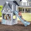 imageStep2 Enchanting Adventures 2Story Kids Playhouse Outdoor Playhouse with Kitchenette ampamp Slide Rock Climbing Wall Made of Durable Plastice For Toddlers 48 Years OldBlue