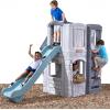 imageStep2 Enchanting Adventures 2Story Kids Playhouse Outdoor Playhouse with Kitchenette ampamp Slide Rock Climbing Wall Made of Durable Plastice For Toddlers 48 Years OldBlue