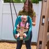 imageStep2 Infant to Toddler Swing Baby Outdoor Swing Backyard Bucket Style Swing Seat Secure Harness Outside WeatherResistant Rope Attach to Playset For Toddlers 9 Months 3 Years OldBlue